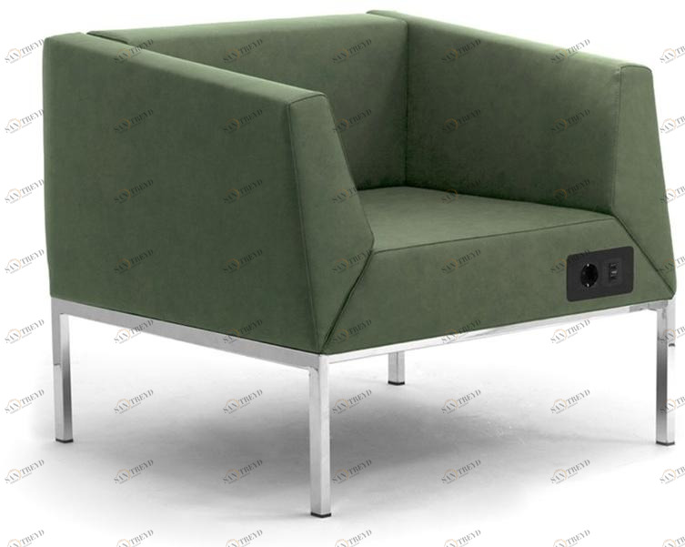 Leyform Огнестойкое кожаное кресло с USB-разъемом Kos 52200