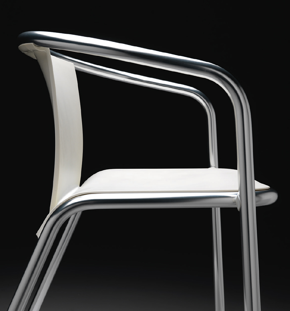 Maré 539 Кресло с анодированным или порошковым алюминиевым каркасом, 4 ножки. Сиденье и спинка полипропиленовые. Et al. Maré MARE - Вид №5