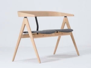 Gazzda Скамья со спинкой, обитая тканью Ava