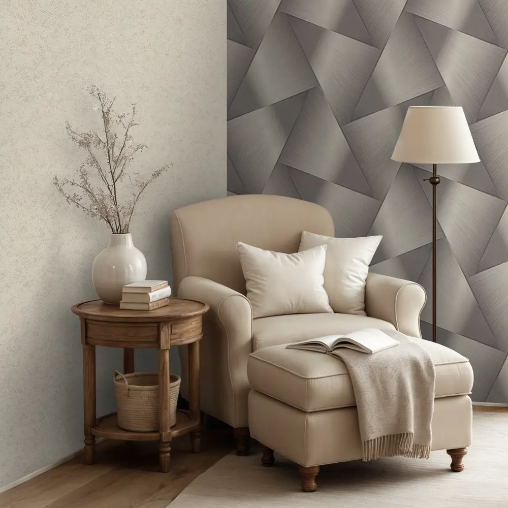 Обои флизелиновые Euro Decor Halo 1 серые 1.06 м ED7347-23 89450794 STLM-2090844 - Вид №4