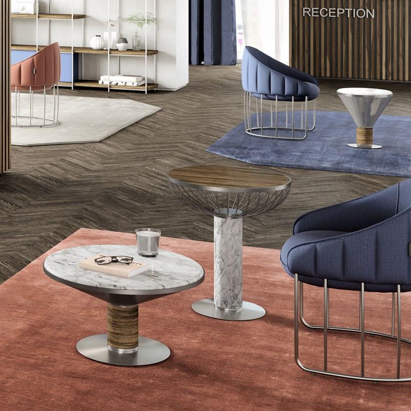 Momocca Низкий стол с деревянным основанием и мраморной столешницей Emma sun-id-1452926 - Вид №1