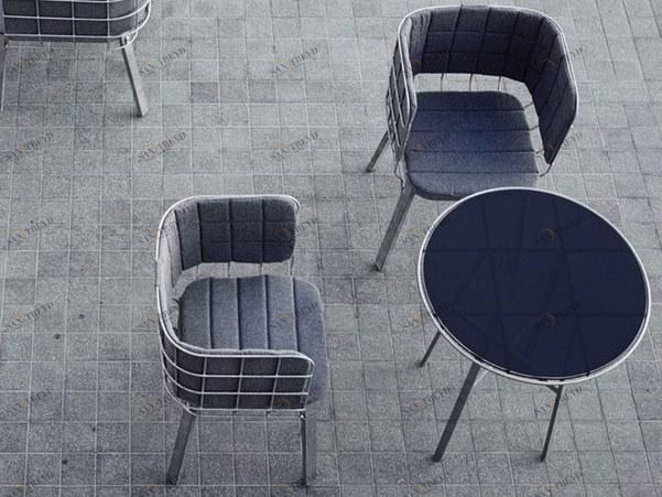 Host & Home Стул из стали с подлокотниками Grid sun-id-1383711