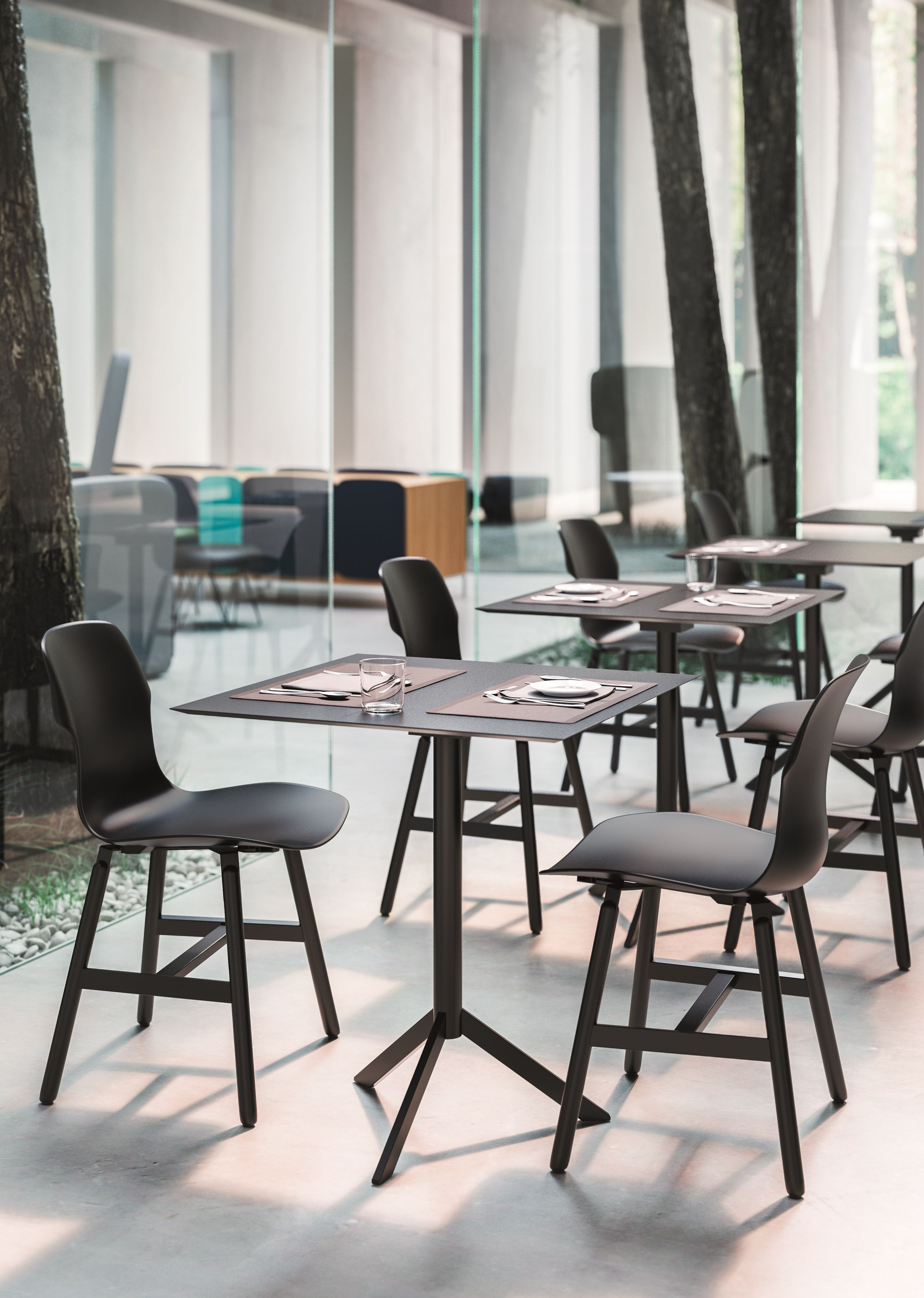 Круглый стол для бистро с откидным верхом Casamania & Horm T1-T2-T4 ARCH-00047491 - Вид №4