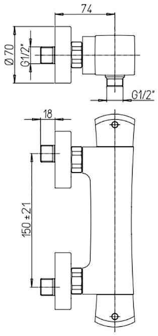 Paini Lady 89OP511TH смеситель для душа - Вид №2