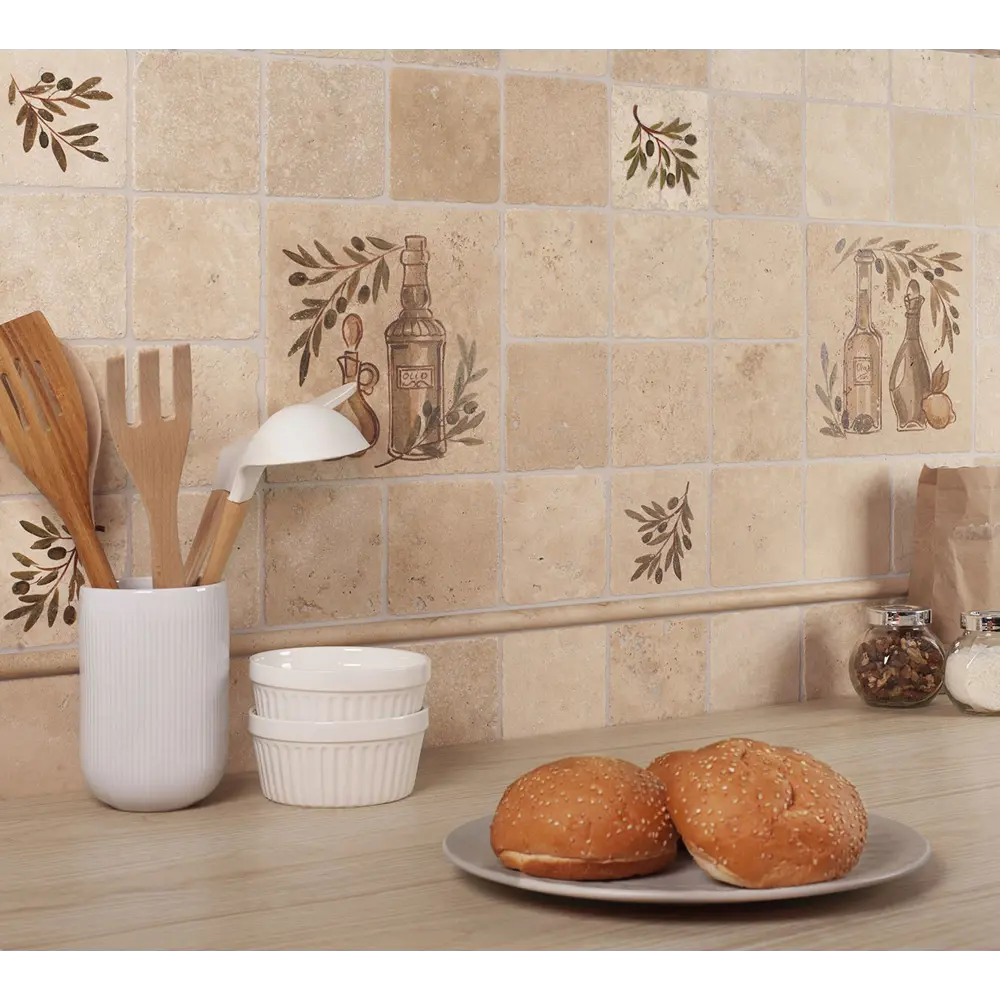 Вставка настенная Provance Масло 20x20 см матовая цвет белый 16993377 STLM-2136584 Santreyd - Вид №5
