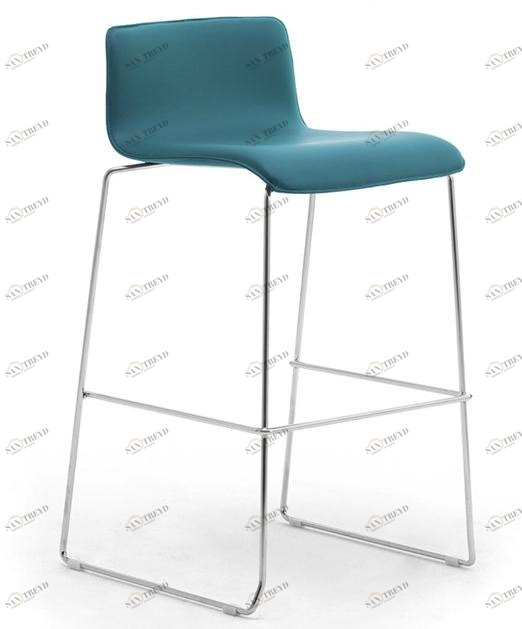 Leyform Высокий табурет из стали и саночной кожи Zerosedici 0480 