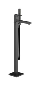 Напольный смесиель для ванны с встроенным душем. WE ARE IB ru399cs Brushed Black Chrome Rubacuori