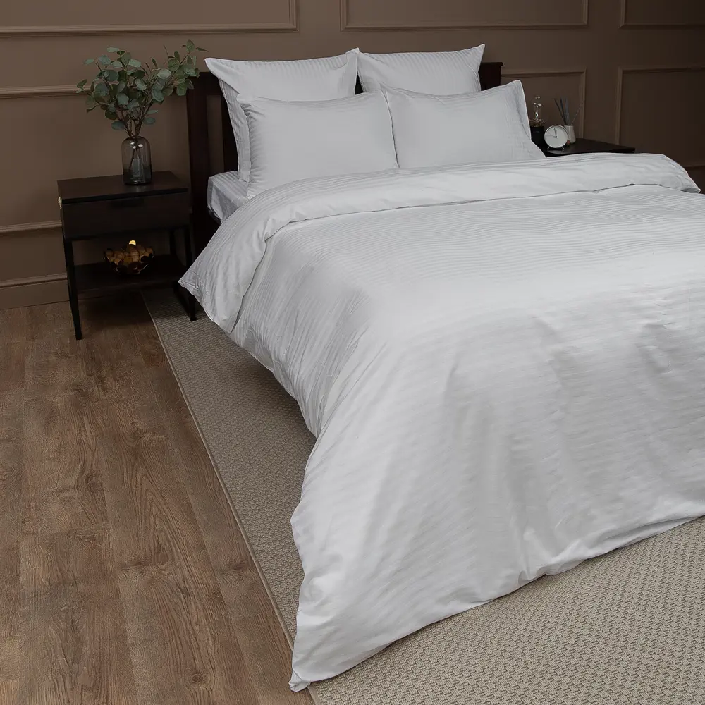 INSPIRE Простыня из страйп-сатина 200x220 см — классическая белая 88039679 STLM-1051748 - Вид №5