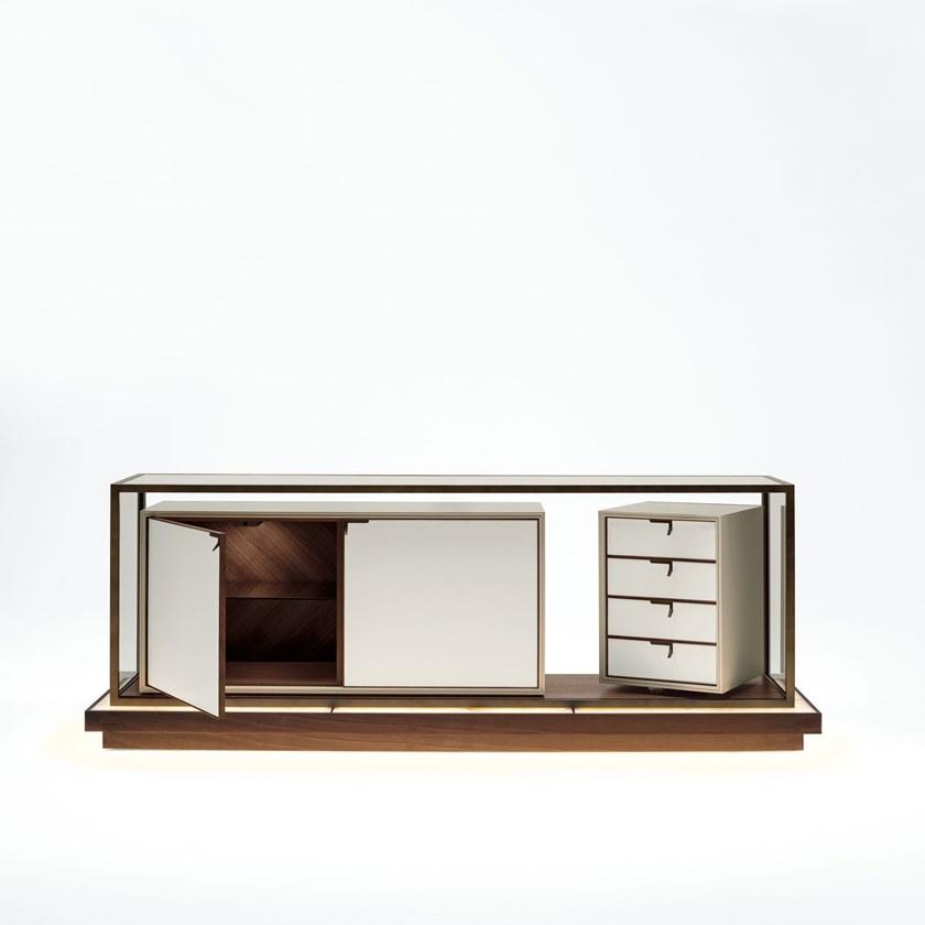 Giorgetti Модульный комод из дерева и стекла Town sun-id-1383826 - Вид №1