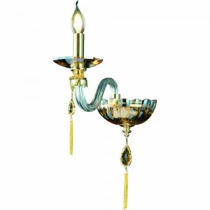 Бра Divinare Mona 5126/07 AP-1 DIVINARE СВЕЧА 078868 Золото;коричневый;прозрачный