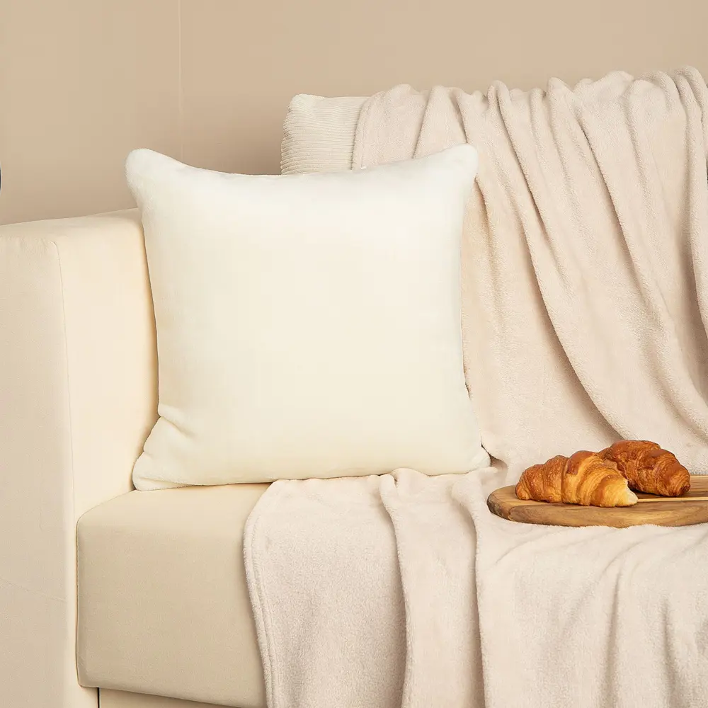 Подушка Flandria 45x45 см цвет экрю Cream 5 89368062 STLM-2110922 Santreyd  - Вид №4