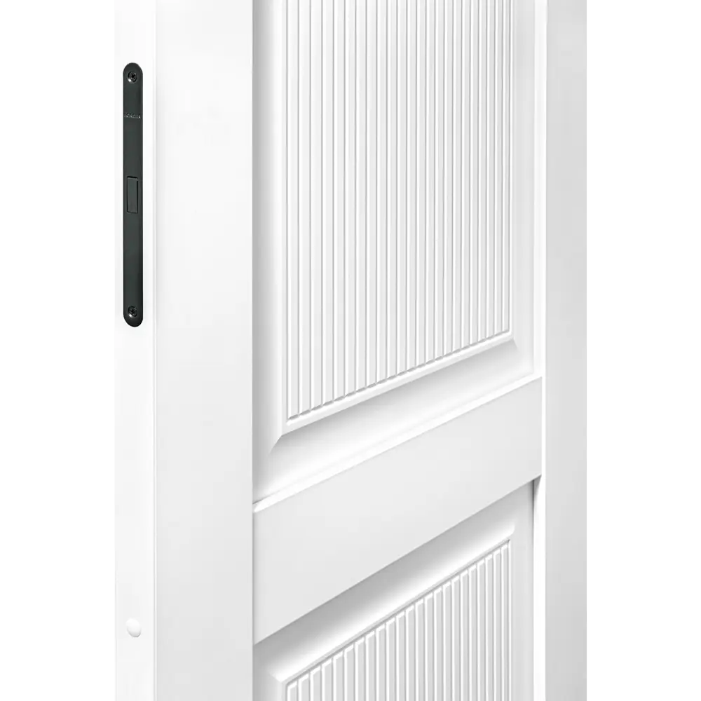89379116 Дверь межкомнатная глухая с замком и петлями в комплекте Олимпия 90x200 см полипропилен цвет аляска STLM-1488030 PORTIKA  - Вид №3