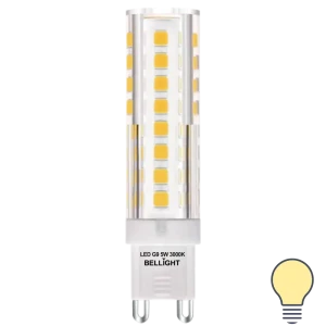Лампа светодиодная Bellight G9 220 В 5 Вт капсула 400 лм тёплый белый свет