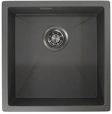 4445U, ГРАФИТ МАТОВЫЙ, стальная кухонная мойка