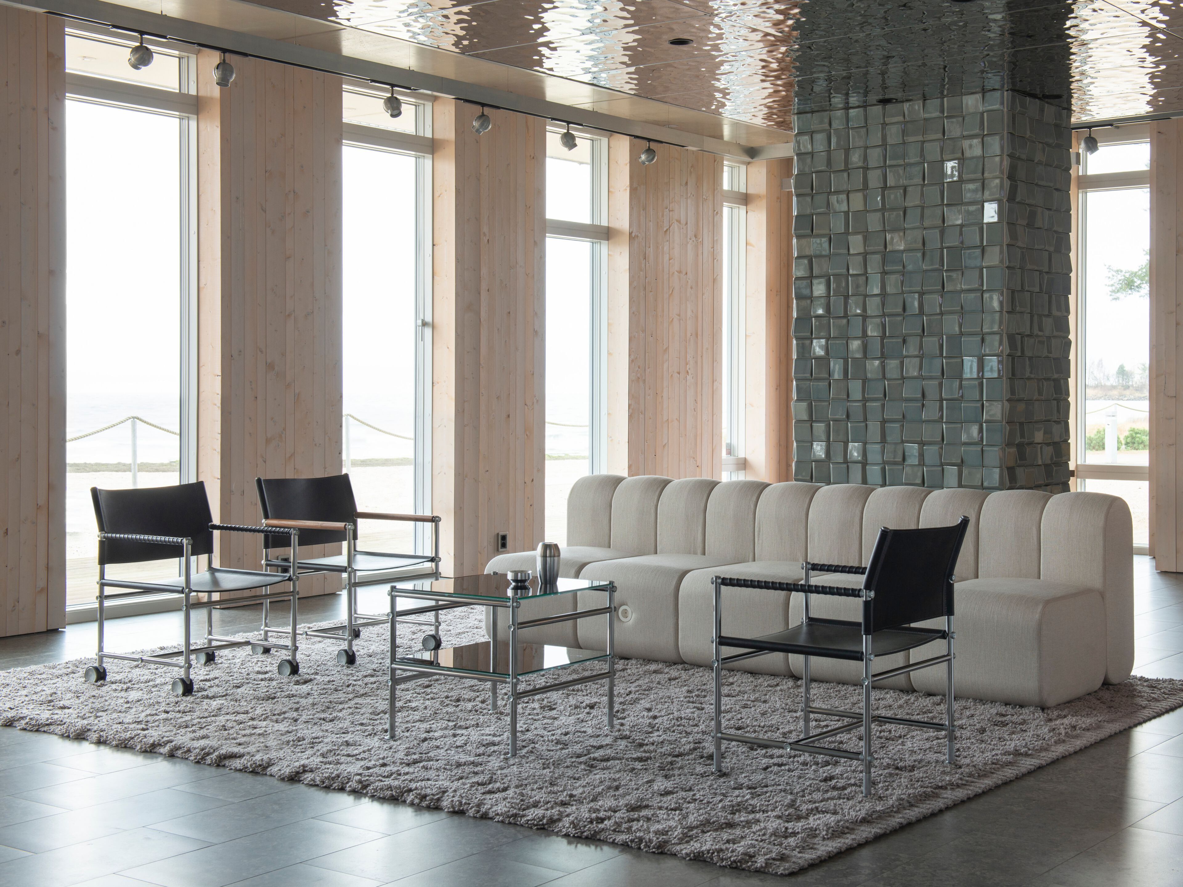 Стальной и стеклянный журнальный столик с отсеком для хранения Bla Station Able ARCH-00029113 - Вид №4