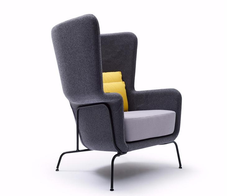 Quinti Sedute Кресло из ткани с высокой спинкой для контракта Hip sun-id-1419273 - Вид №1