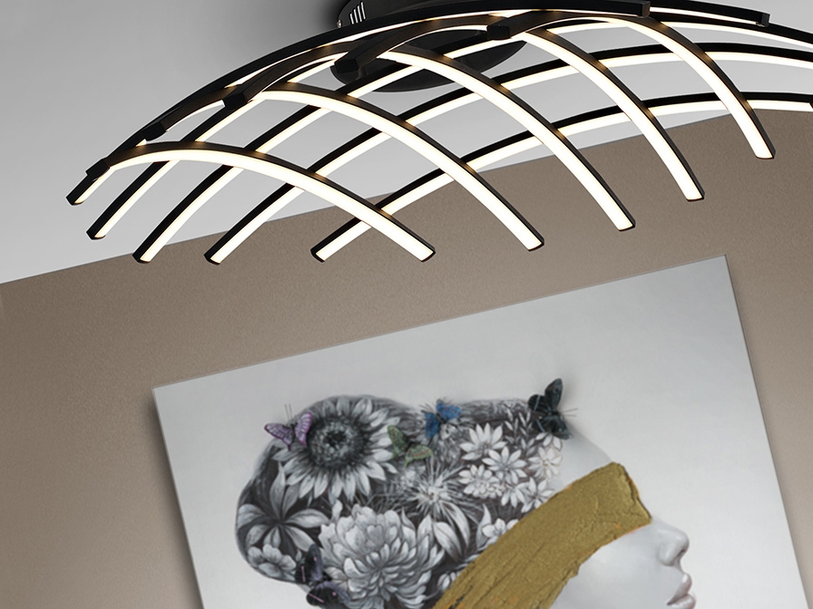 108999 Потолочный светильник 86Ø черный DIM Schuller Trama - Вид №1