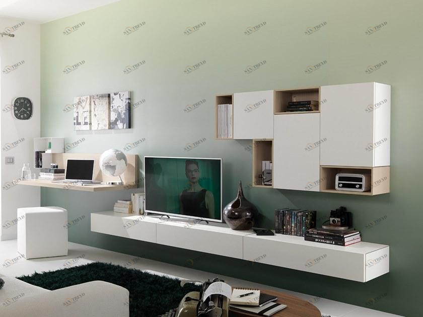 Moretti Compact Настенный ящик для хранения из дерева с письменным столом sun-id-1469778