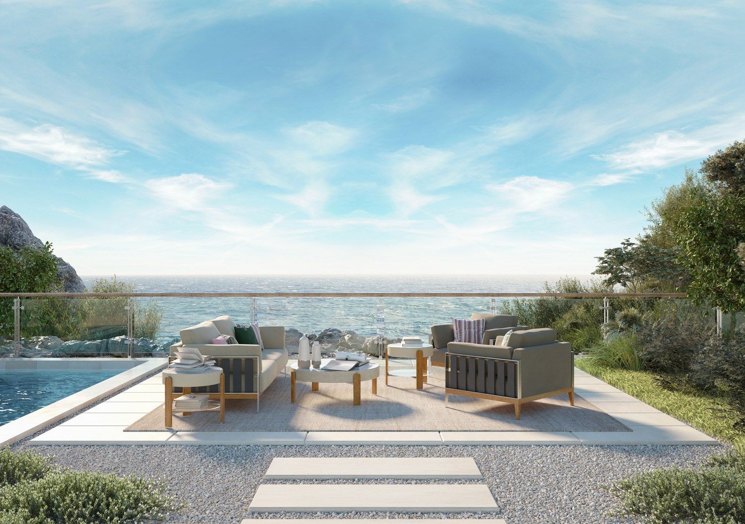 Высокий круглый мраморный журнальный столик Formitalia Кин ARCH-00016935 - Вид №9