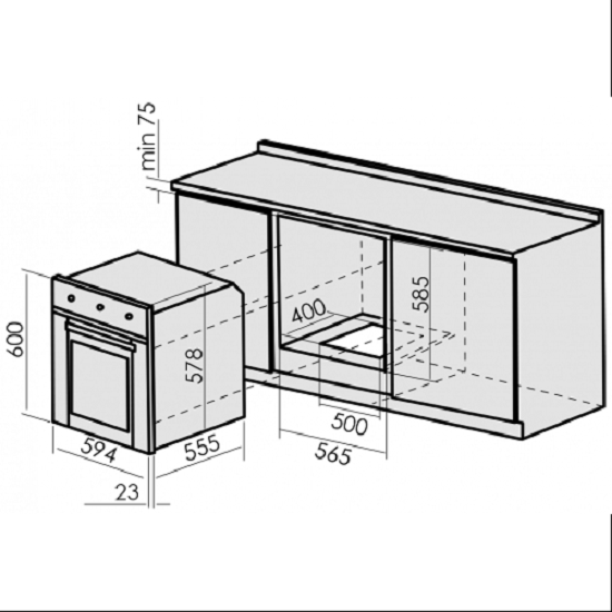 8167764 Газовый духовой шкаф MBS DG-604BL STDN-0087248 - Вид №9