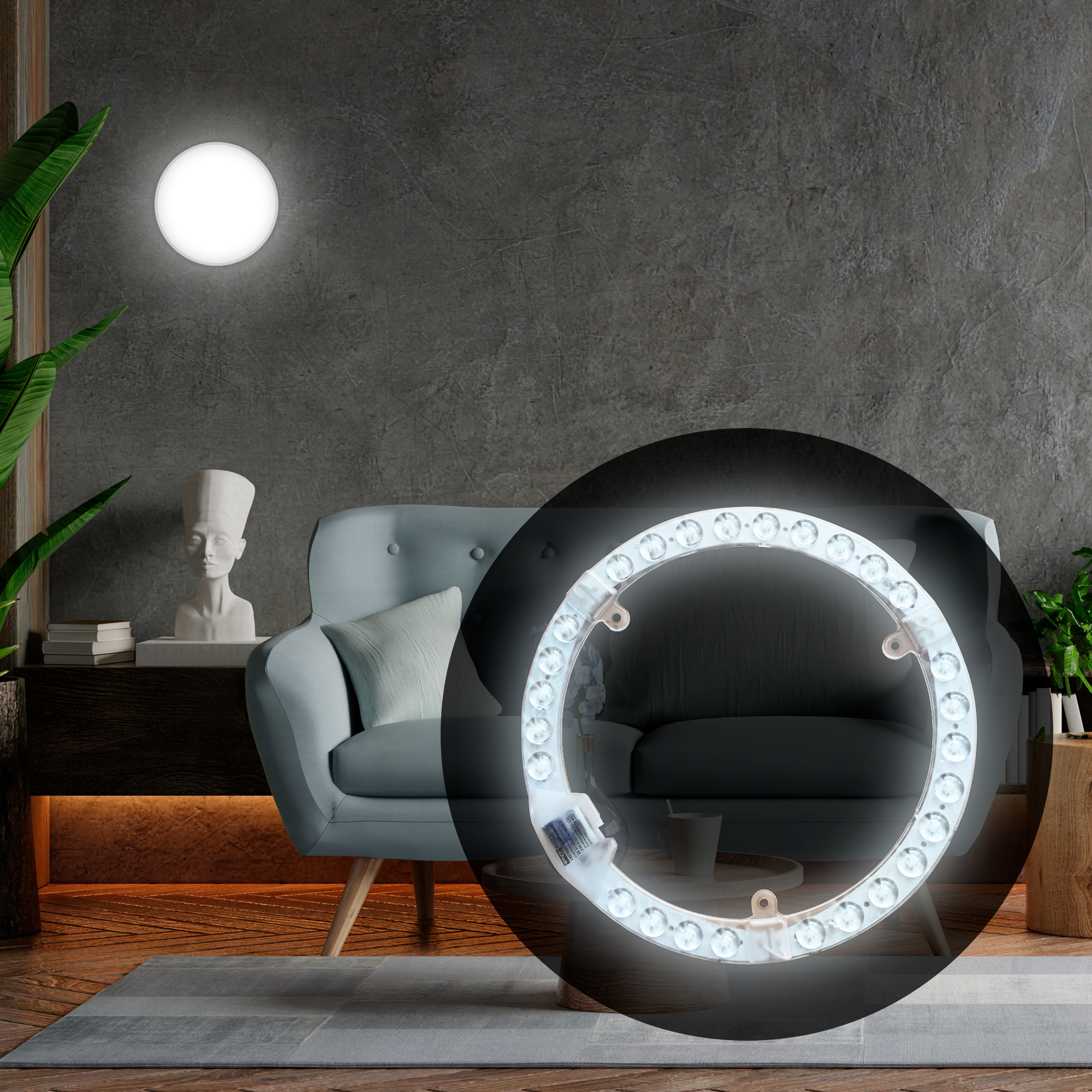 84846699 Модуль светодиодный круглый 230В 28Вт 2520Лм холодный белый свет STLM-0056015 APEYRON  - Вид №4