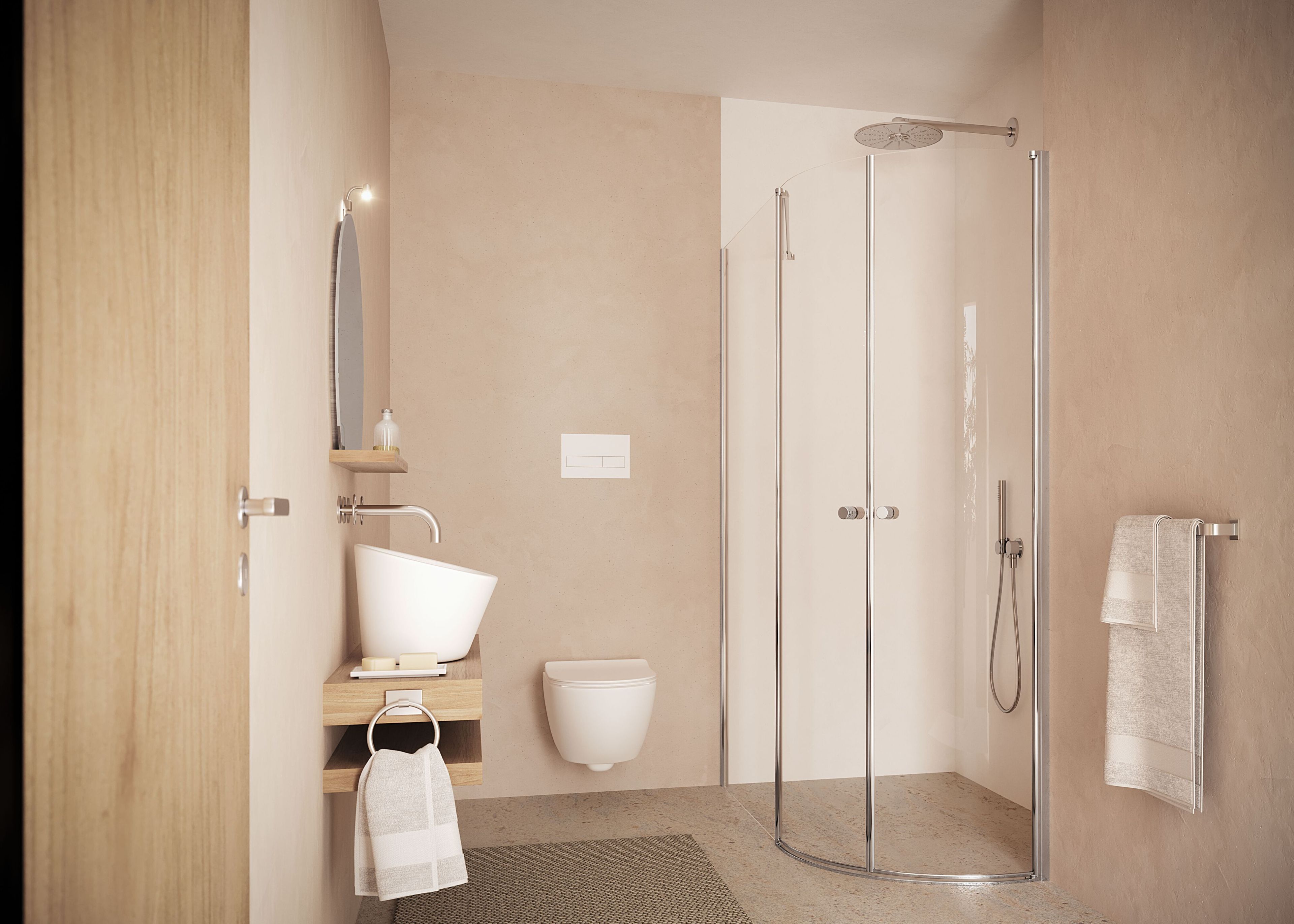 Хрустальная изогнутая душевая кабина DUKA Multi-S 4000 NEW ARCH-00040798 - Вид №1