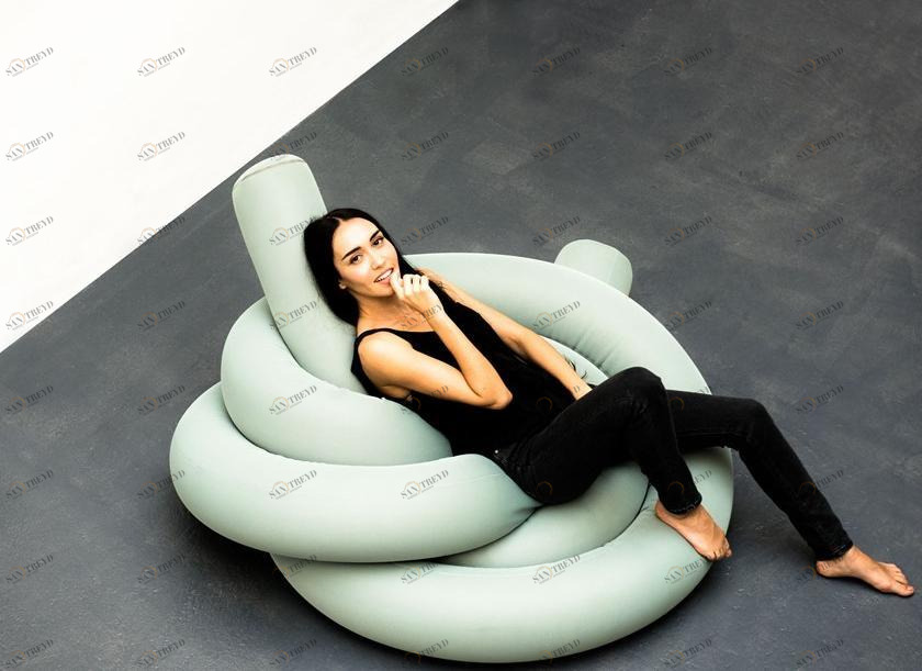 Marine Peyre Editions Пуф из мягкой ткани Noda sun-id-1357338