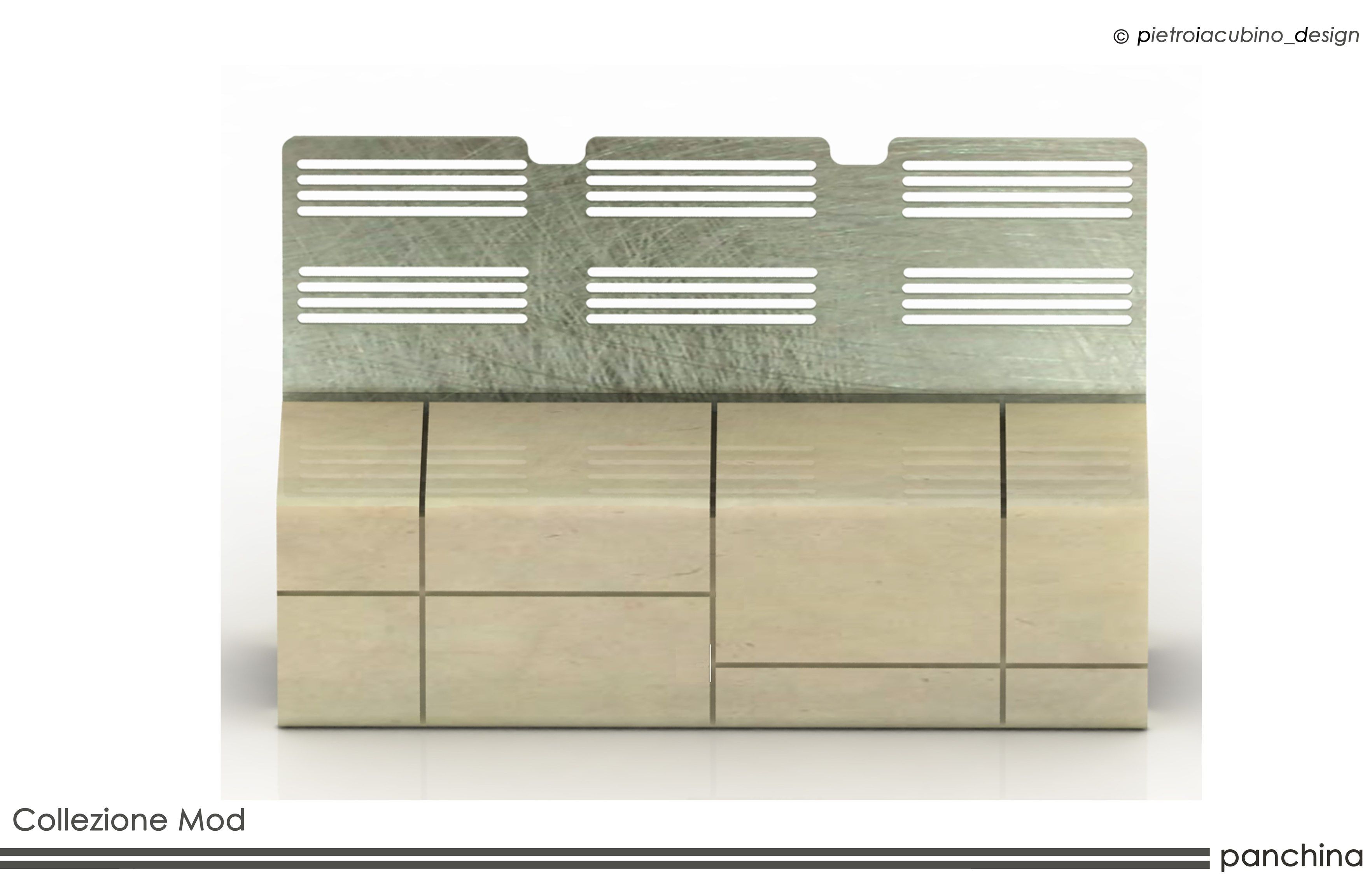 Реконструированная каменная скамья Viscio Urban Design мод ARCH-00055957 - Вид №1