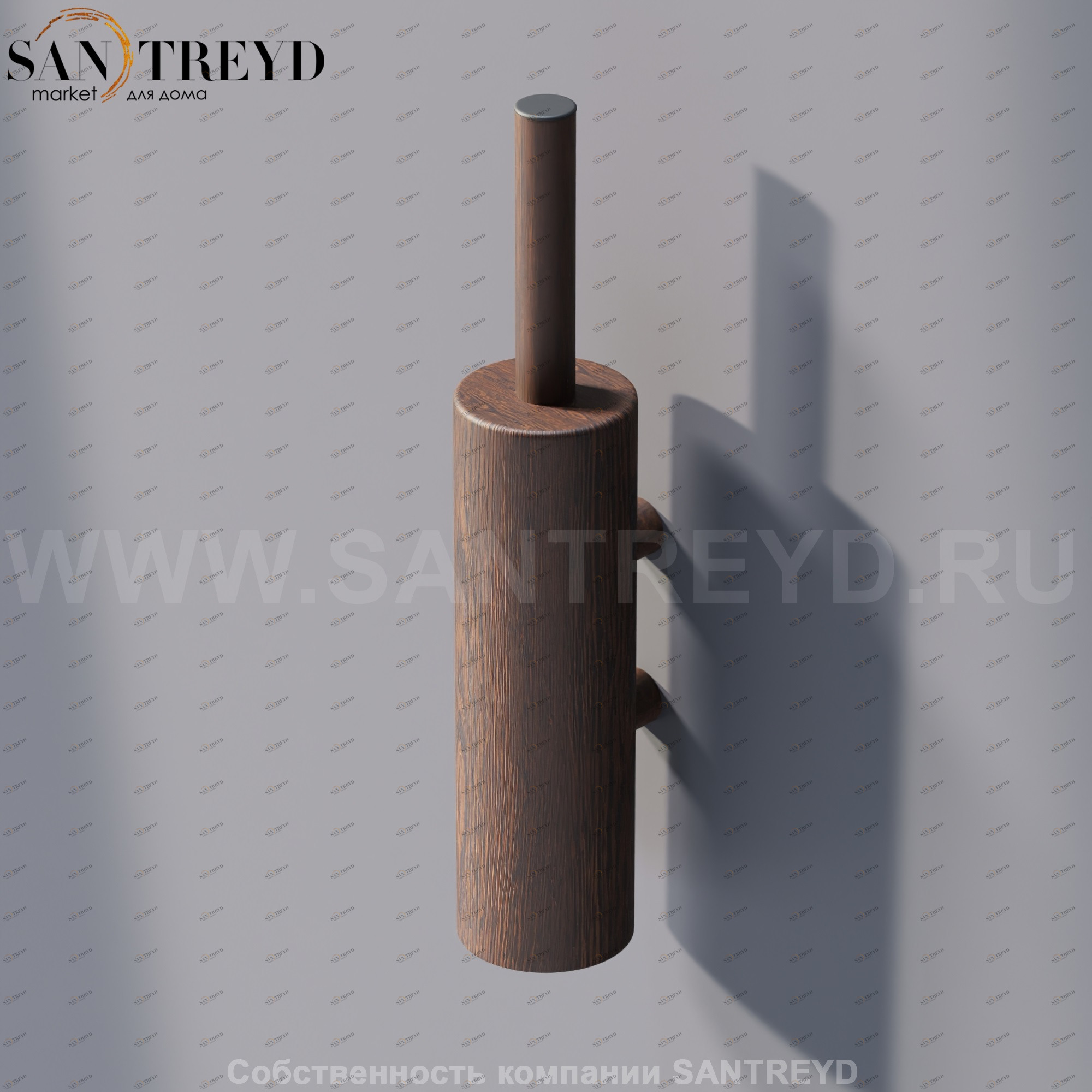 Agape DOT LINE Туалетный ёрш настенный коричневый дуб ADTL0457.RU ADTL0457RU