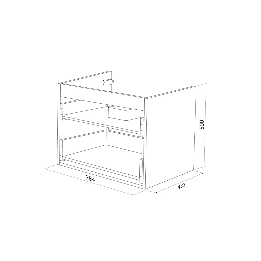Корпус тумбы подвесной Iddis Lahta LAH80G0i95 50x78.4x43.3 см цвет серый STLM-2003638 - Вид №8