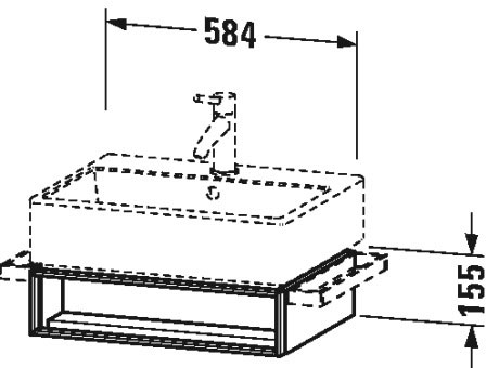 VA602509191 Vero Air Тумбочка подвесная Серо-коричневый декор Duravit - Вид №1