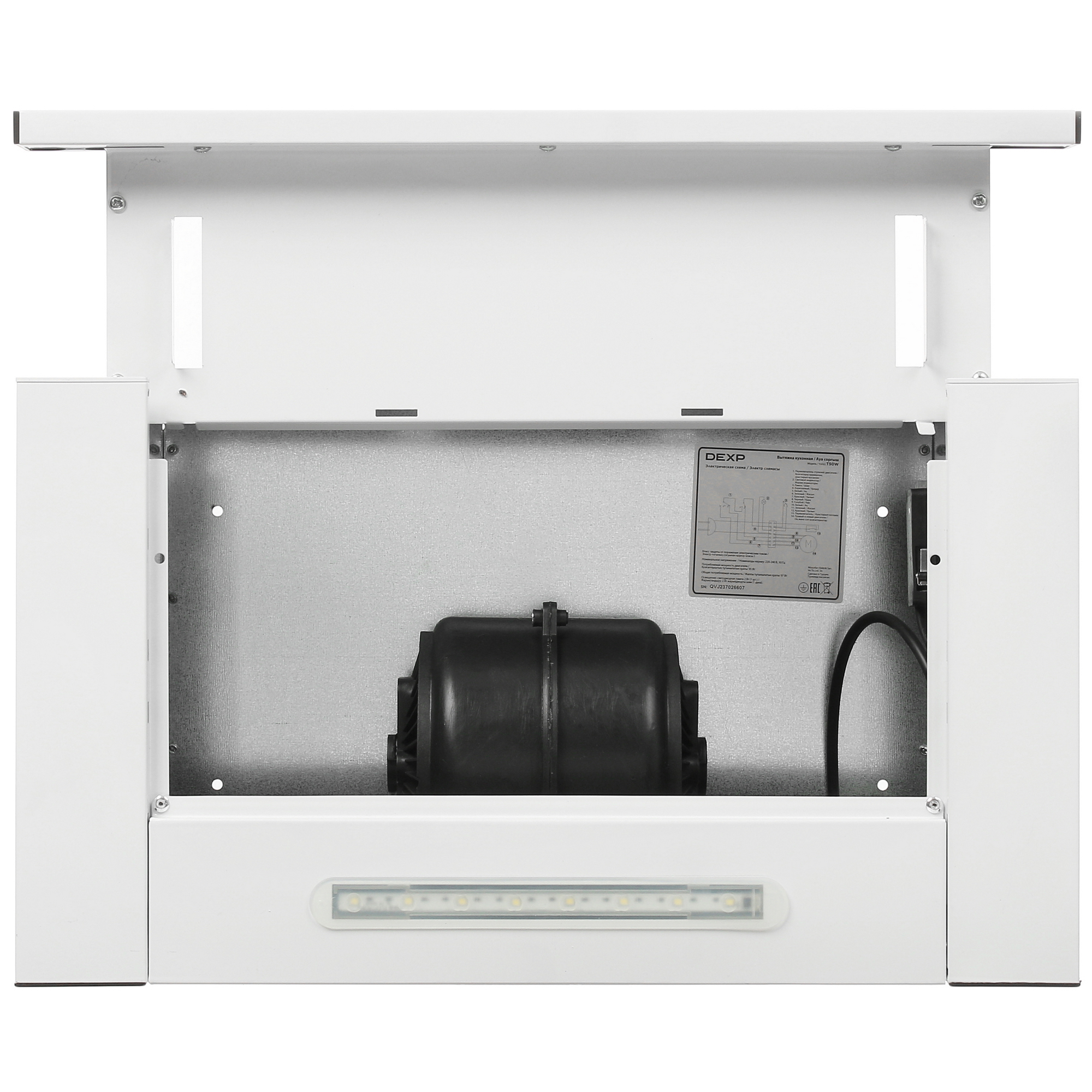 5059008 Вытяжка телескопическая DEXP T50W белый/белый STDN-0056678 - Вид №9