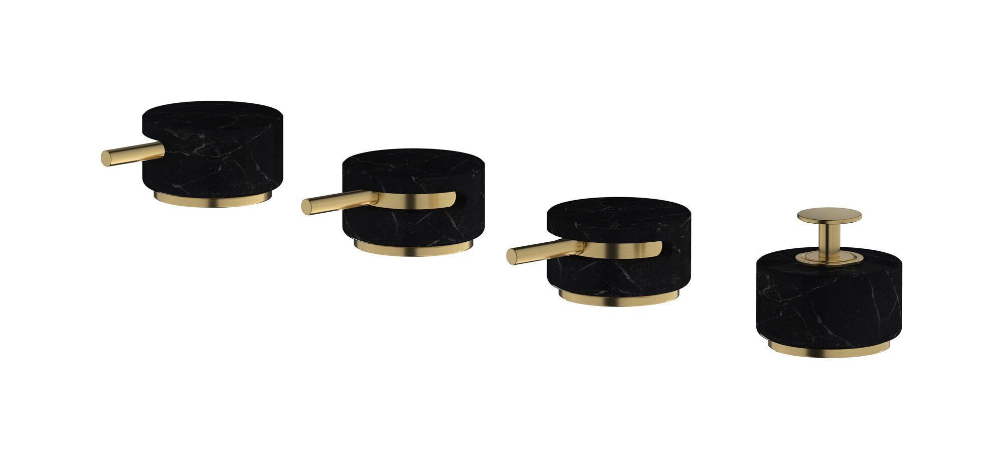 Мраморный встраиваемый смеситель для ванны с 4 отверстиями IB мрамор + мрамор Elle ARCH-00078524 - Вид №17