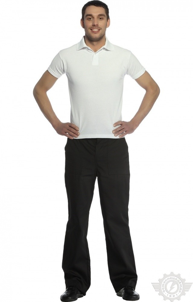 66336 Тенниска-поло белая  Одежда для салонов красоты  размер L (50) Спецодежда  - Вид №5