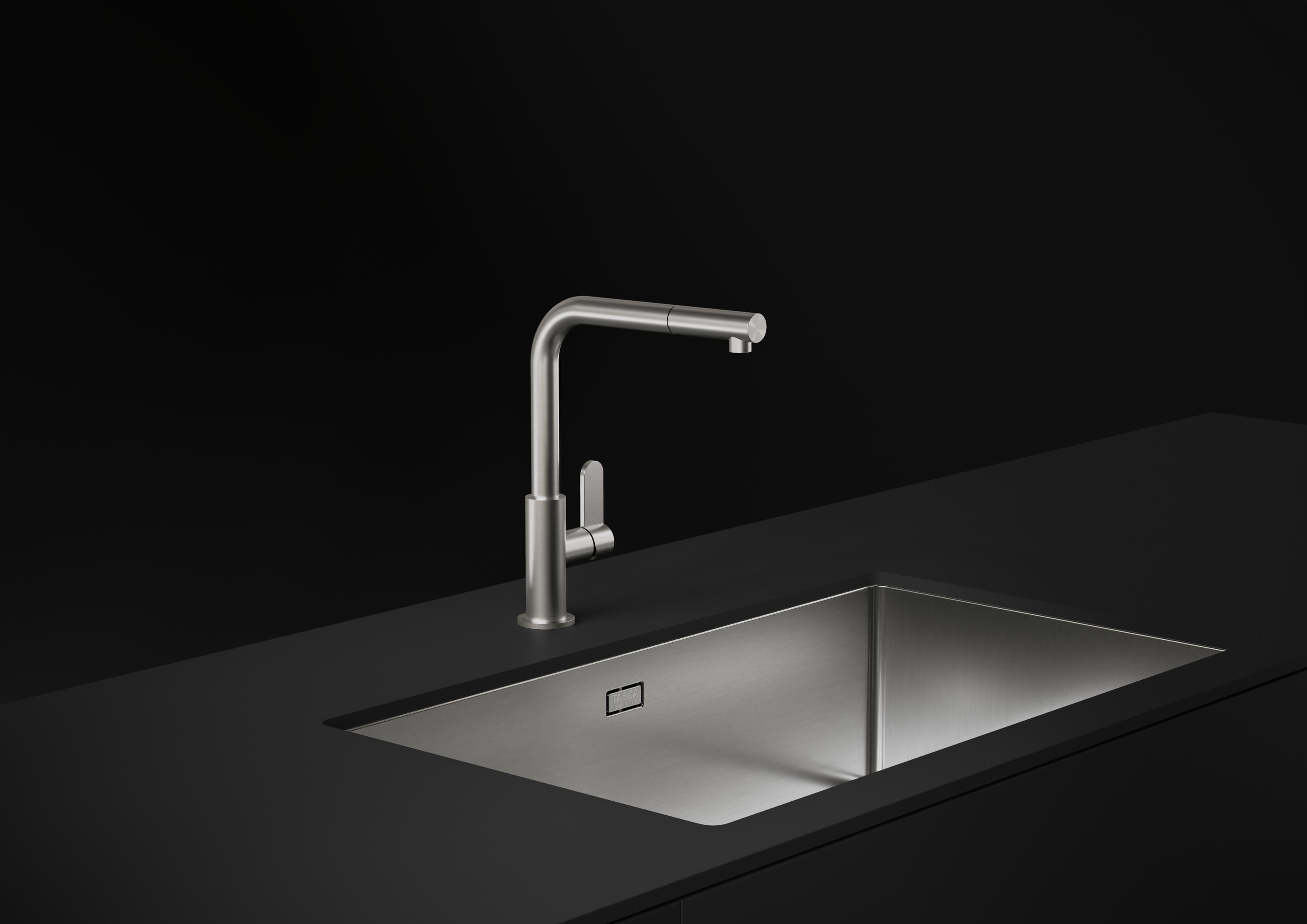 Однорычажный кухонный смеситель со съемным ручным душем TASCA ALFA ARCH-00047715 - Вид №1