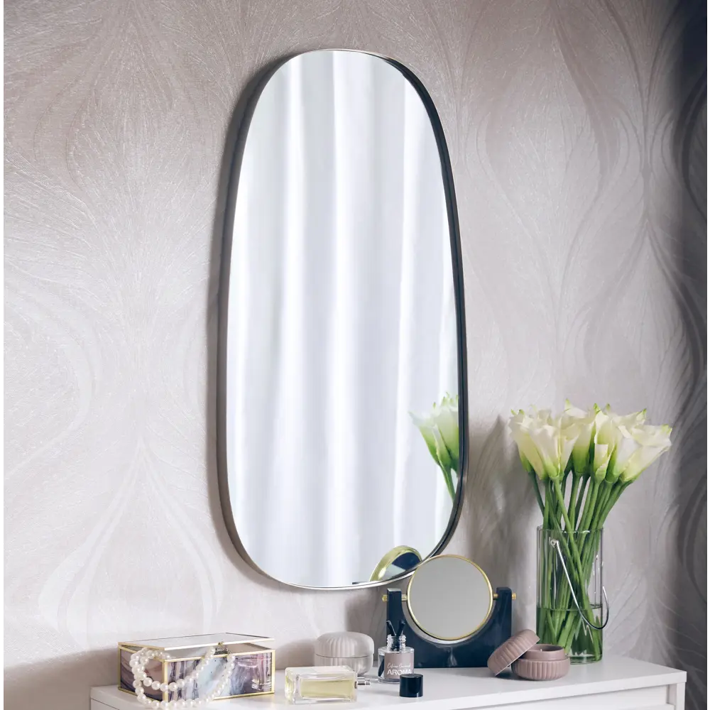 Зеркало декоративное KREAFORTA Glam Brass овальное 40x78 см металл цвет золотистый 89451069 STLM-2181402 