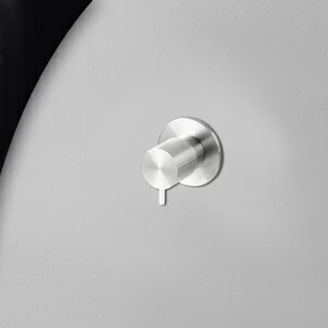 Запорный вентиль глянцевая сталь с белой ручкой Toki Radomonte TKI50LCIL21