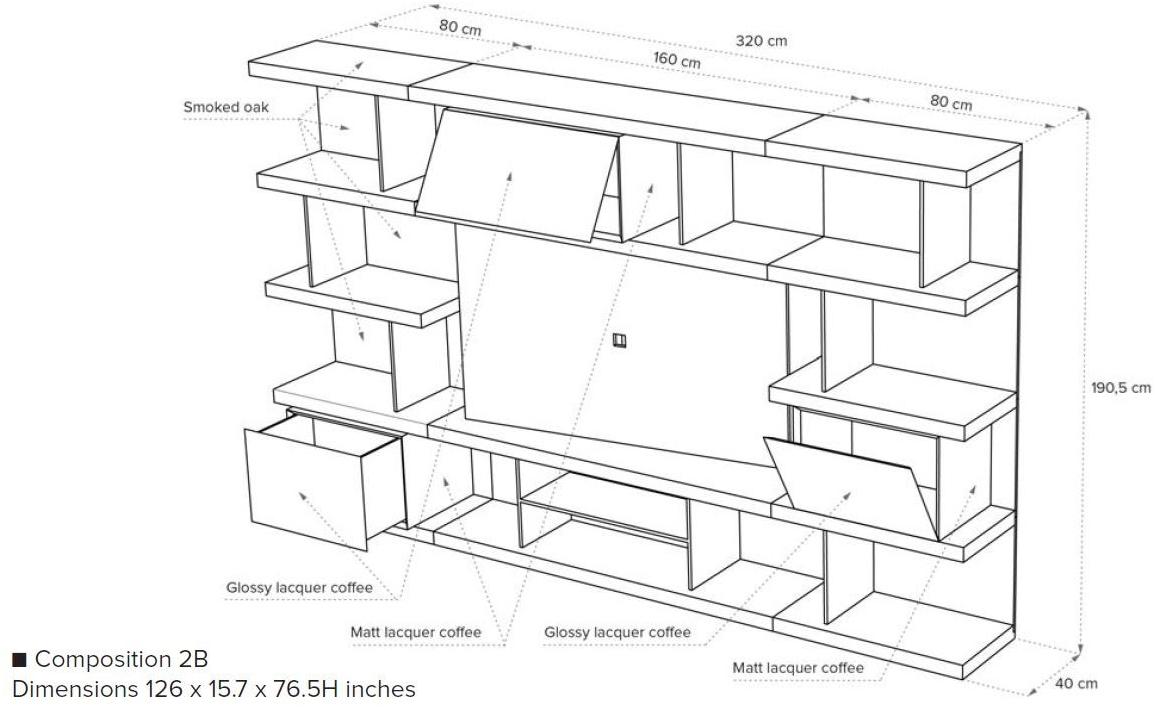 Natuzzi Модульный деревянный книжный шкаф sun-id-1482872 - Вид №9