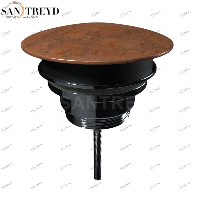 923383 Донный клапан клик-клак всегда открытый с накладкой из керамики 1”1/4 Kerasan 