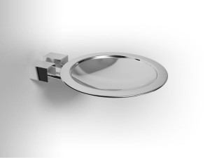 Настенная мыльница из хромированной латуни