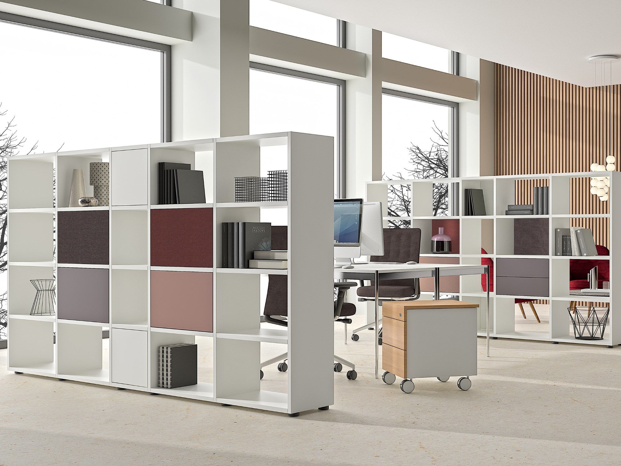 Модульный офисный книжный шкаф werner works basic view ARCH-00090046 - Вид №2