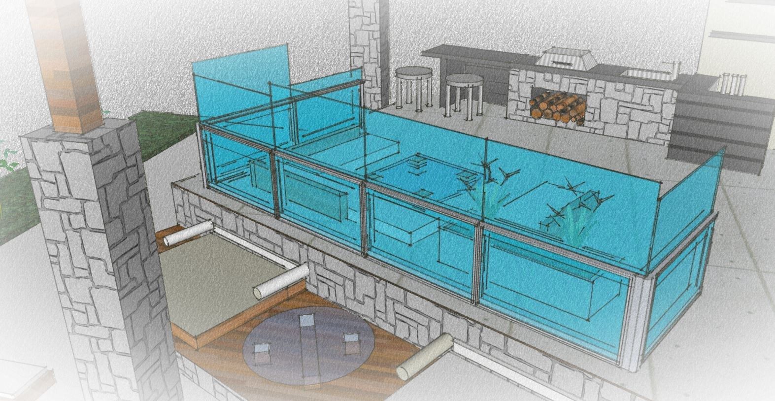 Перила из алюминия и стекла GM MORANDO Bellavista System ARCH-00121256 - Вид №21