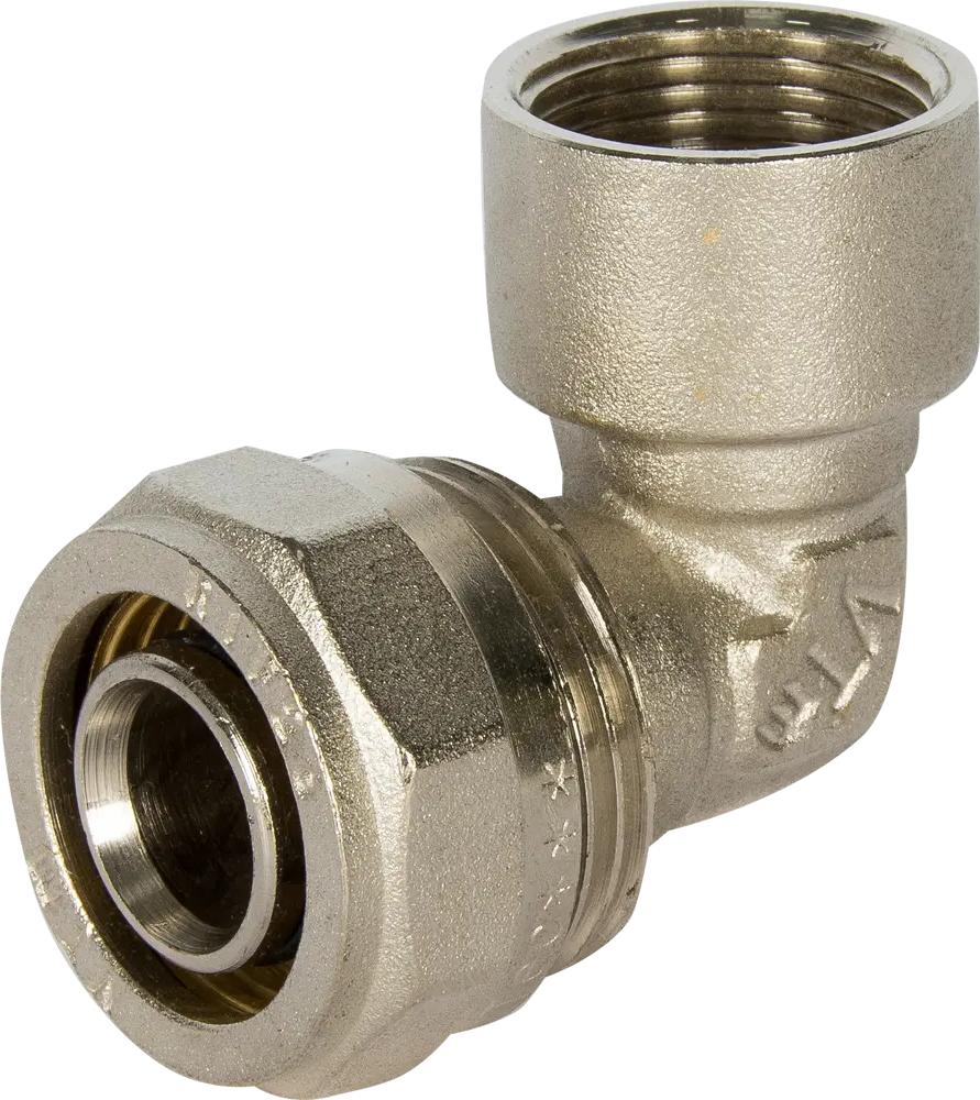 Угол обжимной Valtec 90° с переходом на резьбу 26×3/4" для металлопластиковых труб 10522929