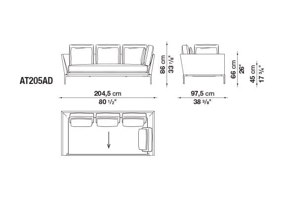 Кожаный диван B&B Italia Атолл ARCH-00112726 - Вид №52