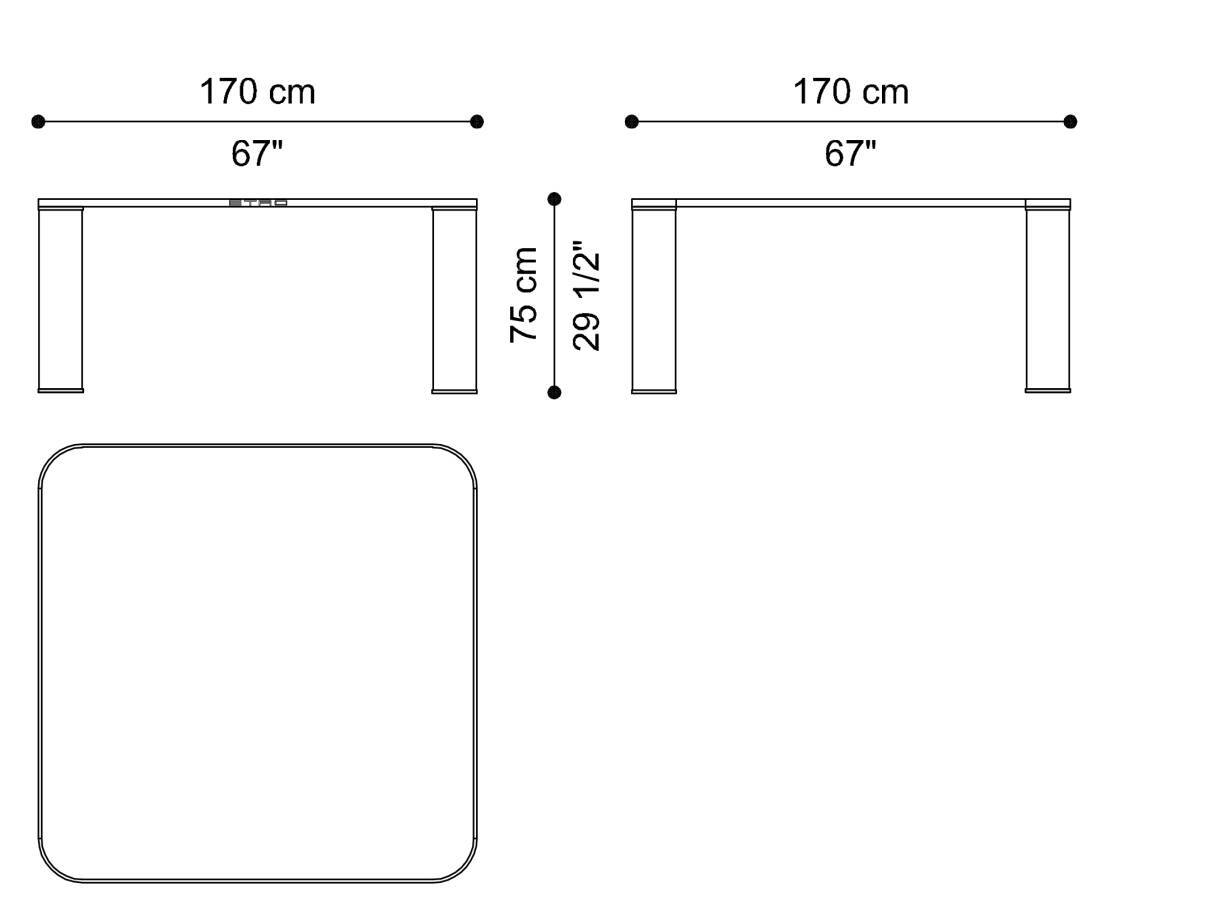 Деревянный квадратный стол ETRO Home Interiors Fly Over ARCH-00078756 - Вид №1