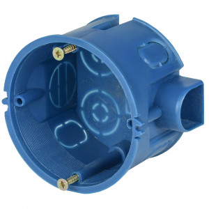 82169231 Подрозетник IEK для твердых стен 68х45 мм цвет синий