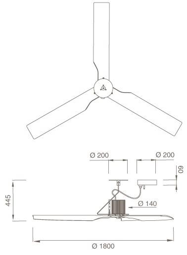 Ceadesign Потолочный вентилятор Two Two 02 - Вид №2