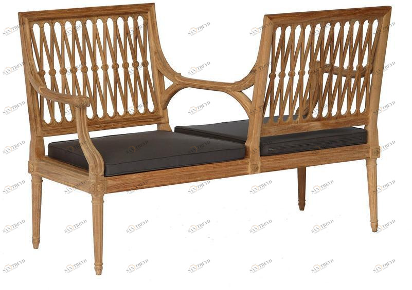 ASTELLO 2-местный диван из тикового дерева Serpentine sun-id-1457441