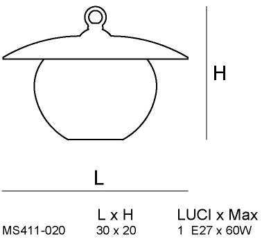 Siru Подвесной светильник из муранского стекла Lampara Ms 411-020  - Вид №1