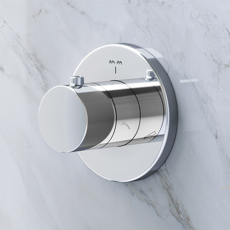 F0800100 Переключатель на три положения монтируемый в стену хром шт. AM.PM  - Вид №1